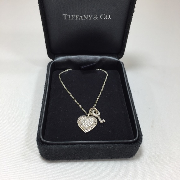 tiffany love heart tag key pendant